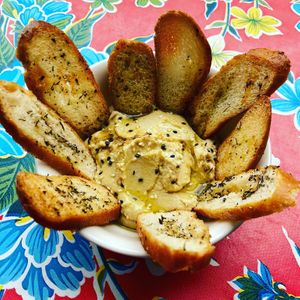 Hummus  at Ateneu L'Harmonia in Barcelona