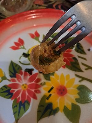 Dumpling vegano relleno de verdura at Thai Mongkut in Valencia