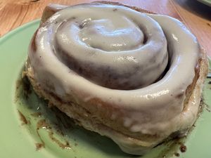 Cinnamon roll  at Magdelena's in Petaluma