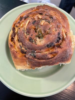 Savory soyrizo roll  at Magdelena's in Petaluma