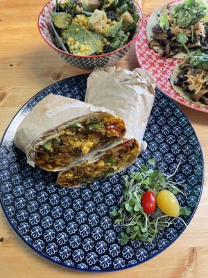 Breakfast burrito   at Magdelena's in Petaluma