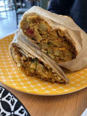 Breakfast burrito  at Magdelena's in Petaluma