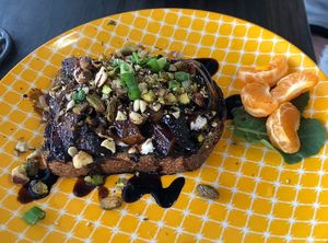 Rustic Pear Toast  at Magdelena's in Petaluma