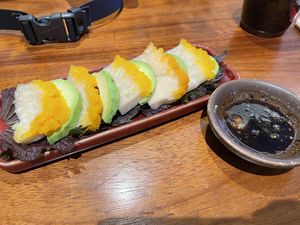 Golden ear (fungus) and avocado   at Seven Colored Cloud - 七色云蔬食餐厅 in Guangzhou