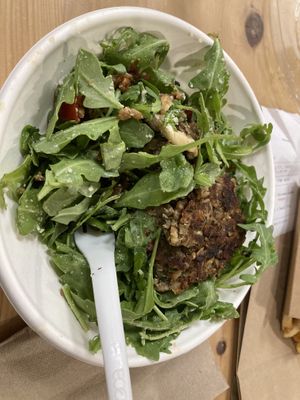 Shroomy salad made vegan  at GRN Burger - Dairy Market in Charlottesville