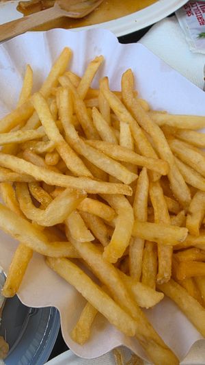 Papás asquerosas. Las dejamos todas. Recalentadas y duras. at OrientLife in Santiago