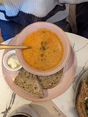 Seasonal soup #Veganuary at Rise Plant Kitchen + Movement Studio in Malvern
