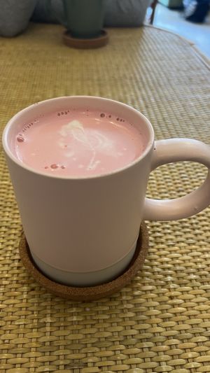 Beetroot latte  at Rise Plant Kitchen + Movement Studio in Malvern
