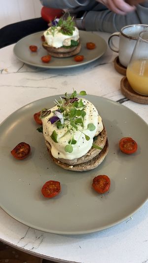 Tofu Benedict 🤤  at Rise Plant Kitchen + Movement Studio in Malvern