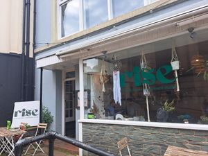 Outdoor seating too at Rise Plant Kitchen + Movement Studio in Malvern