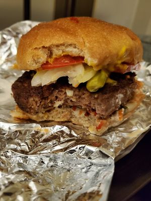 Vegan Chicago Burger at Urban Stack Burger Lounge in Chattanooga