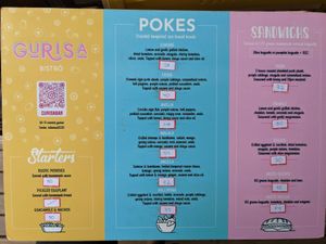 Food menu at Gurisa in Angra Dos Reis