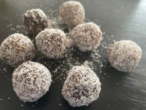 Malibu coconut rum truffles  at Güras Cacao in Mordialloc