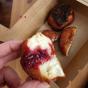 Jam filling at Güras Cacao in Mordialloc