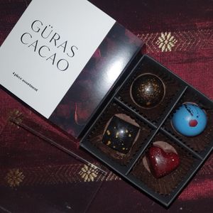 Some of the hand made chocs at Güras Cacao in Mordialloc
