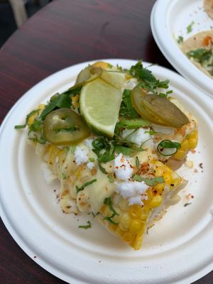 Street corn made vegan delissssh at Hoser's - Central Kitchen and Food Truck in Philadelphia