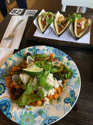 Some of their rotating dishes if anything on the menu has fried tofu GET IT!!! Cooked to perfection.  at Hoser's - Central Kitchen and Food Truck in Philadelphia