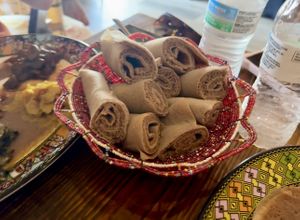 Injera  at Queen of Sheba in Tampa