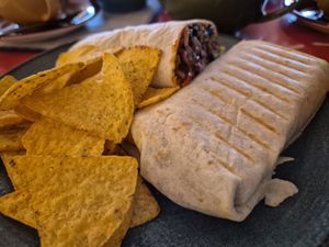 Vegan burito at Lounges - Claro Lounge in Ripon