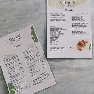Menú  at Vrote in Montevideo