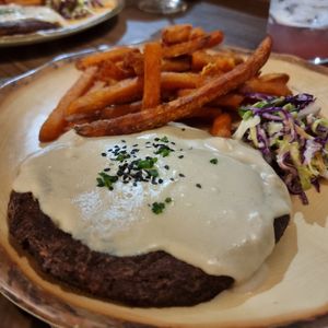 Bife seitan pimenta at The Green Affair - Parque das Nações in Lisbon
