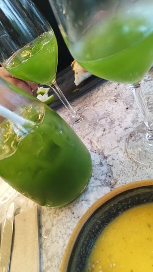 Sangria verde at The Green Affair - Parque das Nações in Lisbon