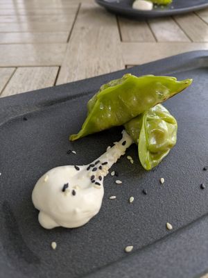 Veg gyozas at The Green Affair - Parque das Nações in Lisbon