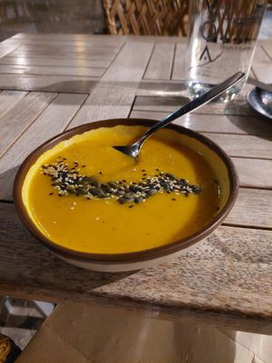 Soup of the day - delicious! at The Green Affair - Parque das Nações in Lisbon