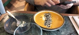 Crema de verduras at The Green Affair - Parque das Nações in Lisbon