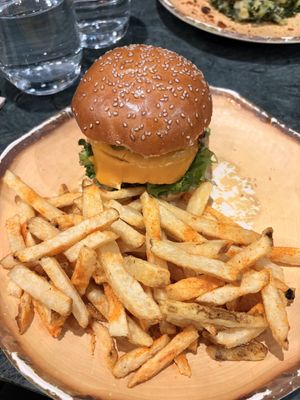 Cascais burger  at The Green Affair - Parque das Nações in Lisbon