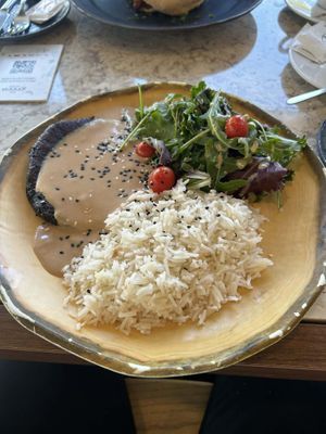 Seitan steak at The Green Affair - Parque das Nações in Lisbon