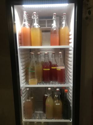 Lots of different kombucha & Water Kefir  at Layla Kombucha in Canakkale