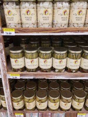 Pickled green beans at Buc-ee's in New Braunfels