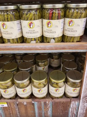 Pickled asparagus at Buc-ee's in New Braunfels