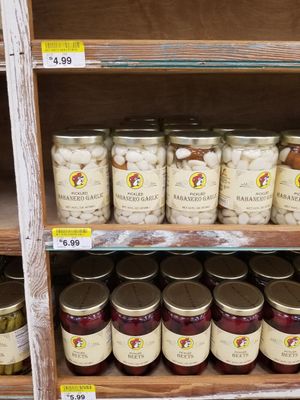 Picled garlic and beets at Buc-ee's in New Braunfels