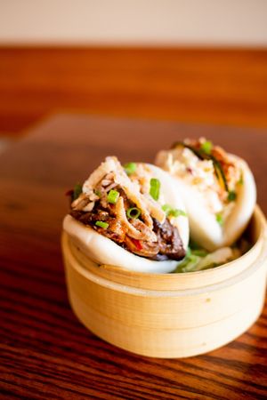 mushroom bao buns at Yagi Noodles in Newport