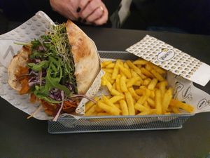 The Seitan pita is my favourite! at Veganitas in Zurich