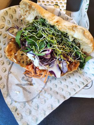 Seitan pita at Veganitas in Zurich