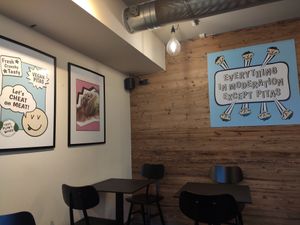 Inside the restaurant at Veganitas in Zurich