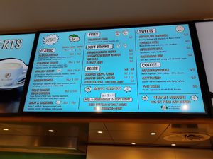 Menu at Veganitas in Zurich
