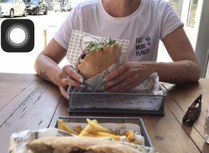 Tempeh Pita - very delicious  at Veganitas in Zurich