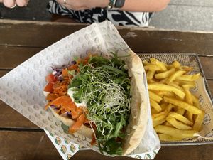 Smoked Salmon Pitta   at Veganitas in Zurich