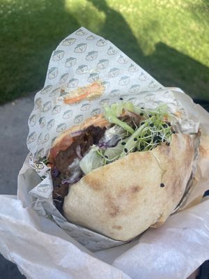 Boss doner pitta  at Veganitas in Zurich