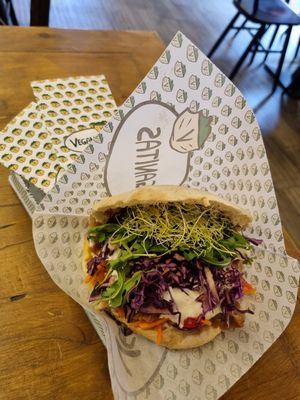 Pita at Veganitas in Zurich