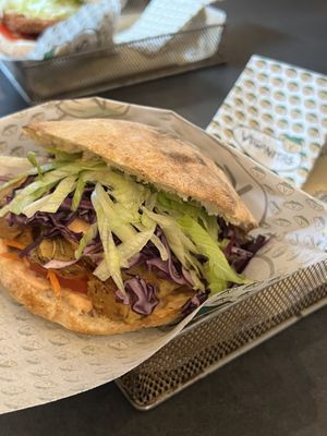 Planted chicken pita!!   at Veganitas in Zurich