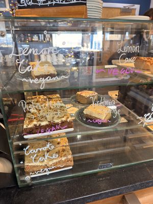 Showing vegan cake options in March 2025    at The Cairngorm Cafe in Aviemore