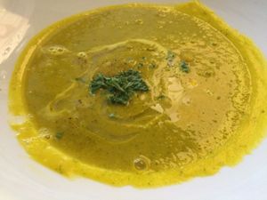 Japanese squash soup at Loving Hut in Claremont