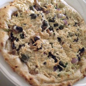 Delicious pizza!! at Loving Hut in Claremont