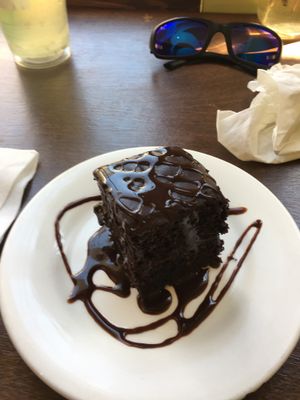 chocolate cake  at Loving Hut in Claremont
