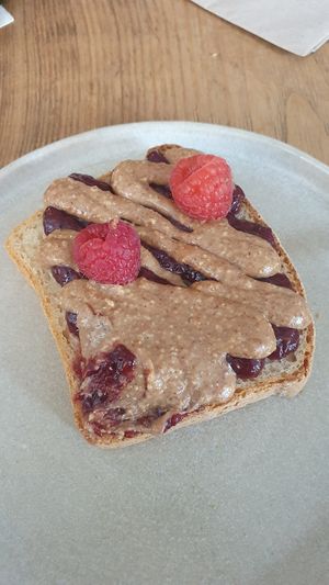 Grilled peanut butter and jelly at Hygge in Milan